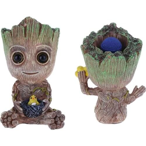 Resin Aquarium background Tree Man Figure Decoration Fish Tank Air Bubble Ornament Plant Trunk Wood Used with Air Pump