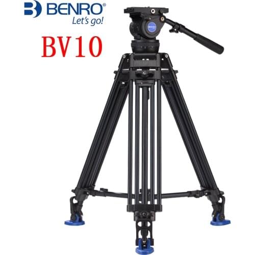 Benro BV6/BV4/BV8/BV10 Series Camera Tripod Adjustable Damping Hydraulic PTZ Photography Professional Tripod