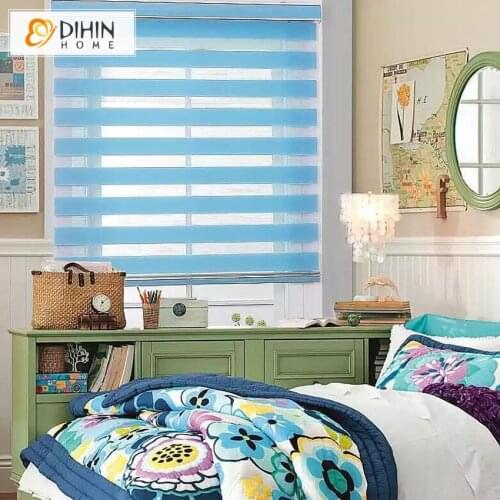 Modern Custom Made Zebra Blinds Double Layer Customized Zebra Shades Roller Shades For Living Room
