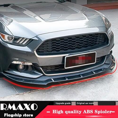 For Ford Mustang Front shovel Body kit spoiler 2015-2019 Mustang B ABS Rear lip rear spoiler front Bumper Diffuser Protector