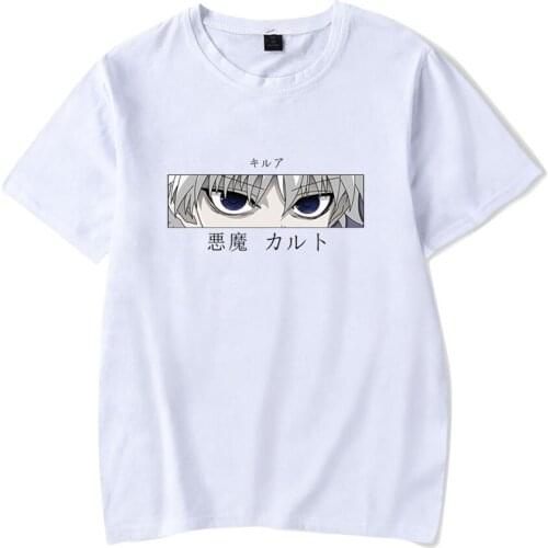 Anime Unique Hunter X Hunter T shirt for Men Short Sleeve Manga Kurapika HxH Devil Eye T Shirt Tee Tops Gift Idea