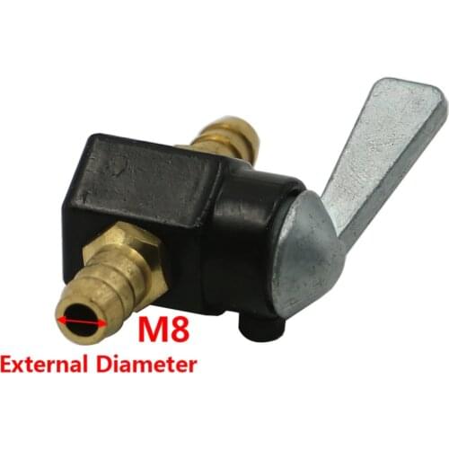 8mm Switch Universal Fits Motorcycle ATV Scooter in Line in-line Fuel Petrol Tap