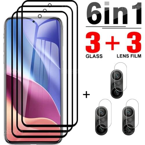6-in-1 Tempered Glass For Xiaomi Redmi K40 Pro K40 Pro Plus Screen Protector For Redmi Note9t 5G Note 10 4G Note10 Pro Lens Film