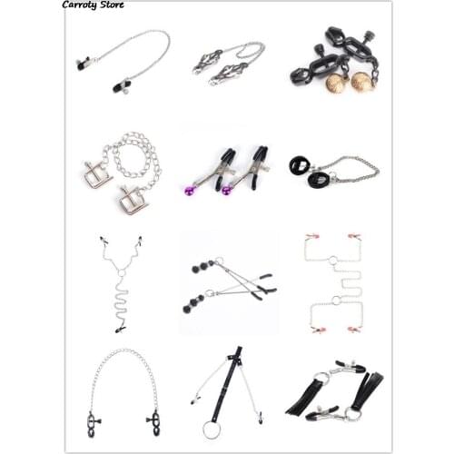 Women Metal Chain Nipple Clamp Slave Nipple Clip Breast Clip Milk Clamp Exotic Accessories