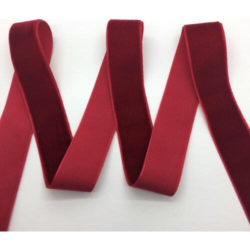 3 yards/lot 3/4"(20mm)Wide Red Velvet Ribbon Headband Clips Bow Wedding Decoration Pick Colors