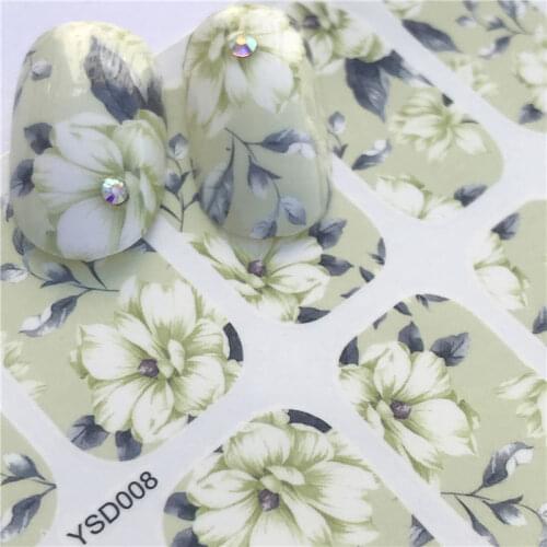 LCJ 1 Sheet DIY Decals Nails Art Water Transfer Printing Stickers Accessories For Manicure Salon