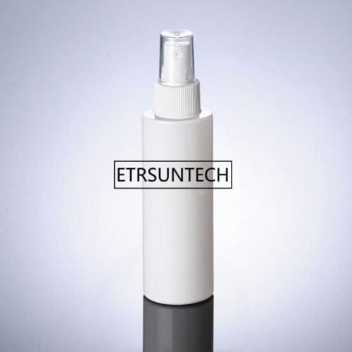 100ml full cover white plastic spray bottle , plastic spray cosmetic packaging with sprayer F1323