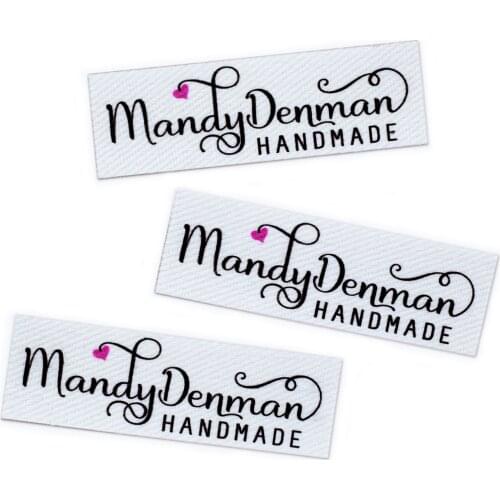 120 piece Custom logo labels, Name iron on label, Custom Clothing tags, Personalized Organic Cotton Labels(a43)