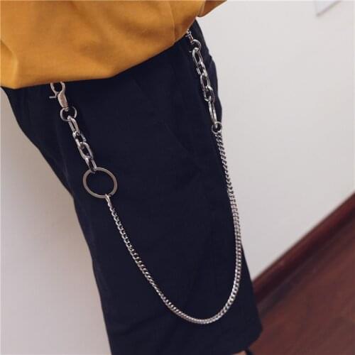 2019 new versatile out of the street must-have chain metal waist chain keychain men and women tide brand with hot sale hot sale