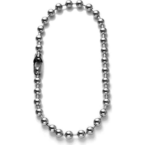 2021Trendy Punk Style Bean Bean Chain For Men Silvercolor 316L Stainless Steel Necklace Jewelry Gift 7-40inch