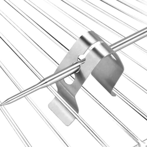 4PCS Grill Clip Stainless Steel Meat Thermometer Probe Clip Holder Ambient Temperature Readings BBQ Oven Grill Clip
