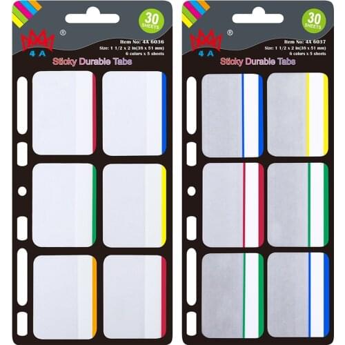 4A Durable File Tabs,Divider Tabs,With PP Ruler,Kawaii Stationery Notepad Planner Stickers, Writable Labels,4A 6043