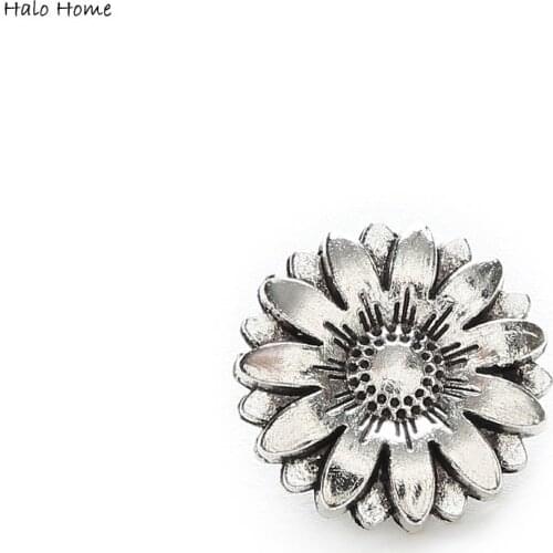 5pcs 18mm Metal Buttons Flower Coat Clothing Sewing Decor Replace Garment Accessories DIY Material Sewing Supplies