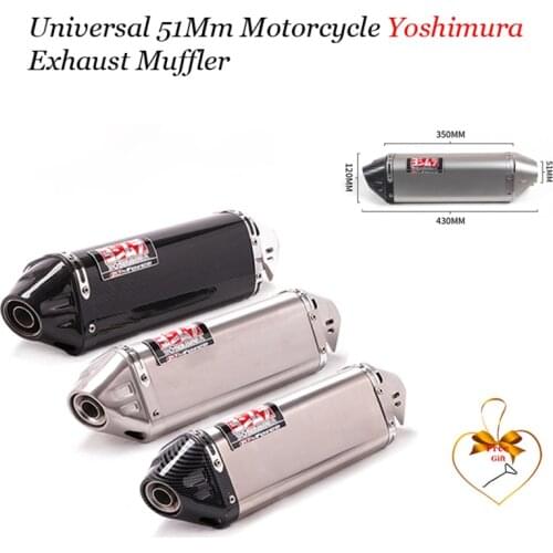 51Mm Universal Yoshimura Motorcycle Exhaust Muffler Moto Db Killer For Honda Pcx125 Nmax155 Fz1N Z900 S1000Rr Cbr500R Z900 Z1000