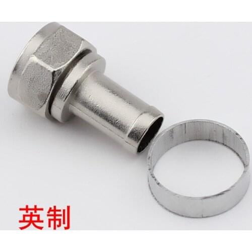 75-5 inch F alloy reinforced aluminum ring joint plug of satellite cable TV cable connector connector f plug