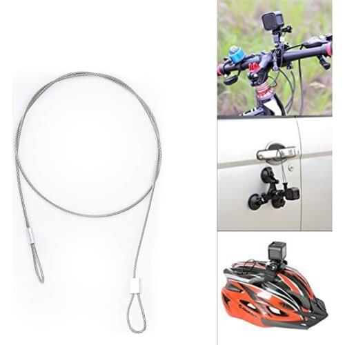 30/60cm Stainless Steel Lanyard Tether For Xiao mi yi 4K G-opro Hero 7 6 5 4 3 SJCAM sj4000 Eken H9 H8 Action Camera Accessories