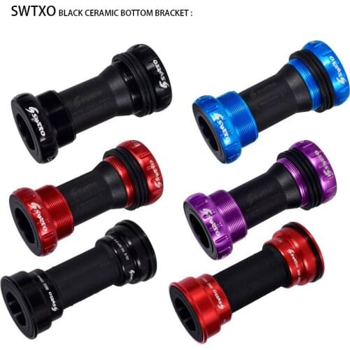 MIFIR Mountain Road Bike Accessories Universal Black Ceramic Bearing Bottom BB68MM Threaded Screw-in Bottom Bracket Accessories