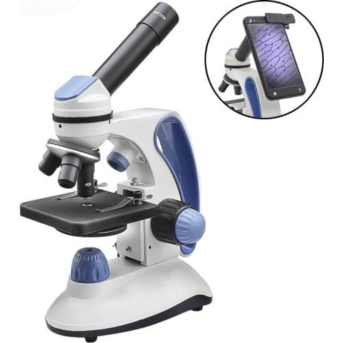 2000X Biological Microscope With Adjustment Top/Bottom LED Illuminated Monocular Smartphone Mobile Phone Microscope Present