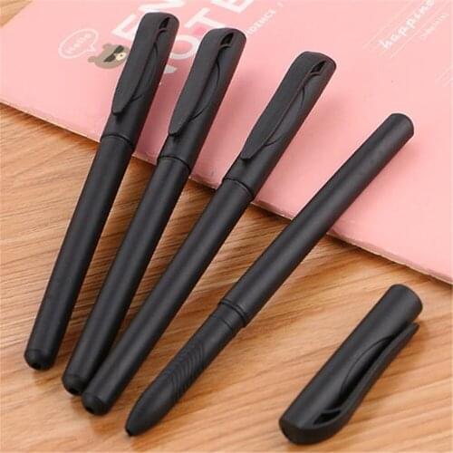 5 Pcs/lot Black Business Gel Pen Signature Pen Shell Suitable for Most Refills School Office Supplies Promotional Gift