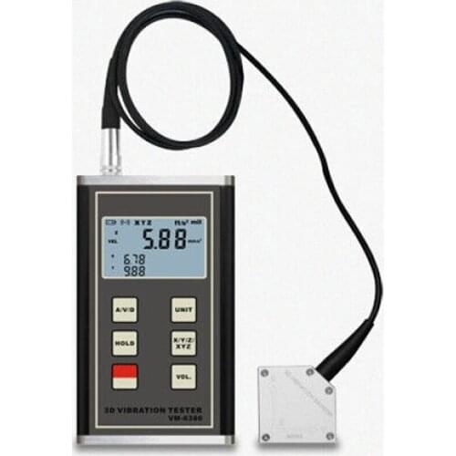 Digital Vibration Meter 3-Axis Piezoelectric Accelerometer Sensor Vibrometer VM6380
