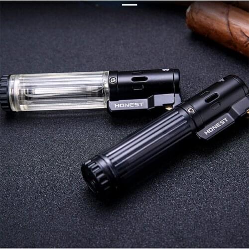 HONEST Gas Lighter Butane Torch Lighter 2020 New Lighters Smoking Accessories Blue Flame Cigarettes Lighter Gadgets For Men