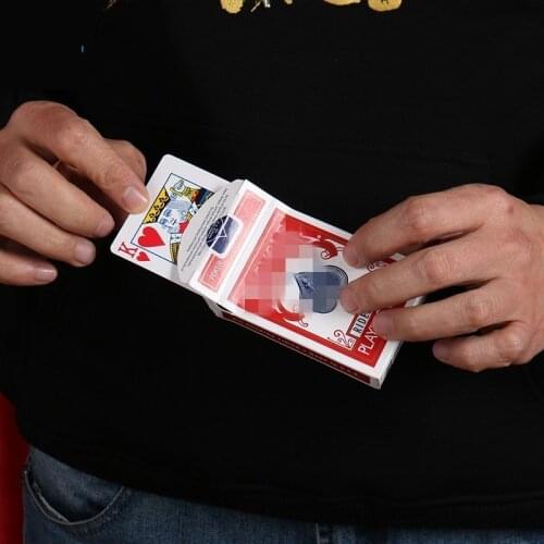 Card into the Box Magic Tricks,Card Magic Props Illusions Close up Magic Gimmick Magician Easy To Do Mentalism