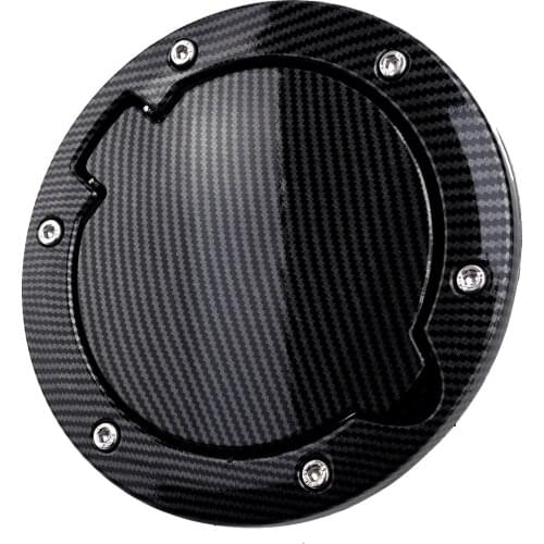 Beler Fuel Tank Cover Door Gas Filler Cap Fit for Jeep Wrangler JK 2007 2008 2009 2010 2011 2012 2013-2017 Carbon Fiber Style
