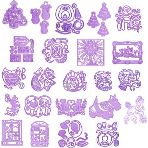 Christmas Tree Little Dogs And CatsMetal Cutting Dies Scrapbooking Album Paper DIY Card Decoration Craft Embossing Die Cut 2019