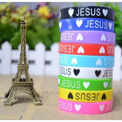 New Trendy Charms 5pcs Love Silicone Bracelet Wristband Cosplay Party Multicolor Sport Wrist Band