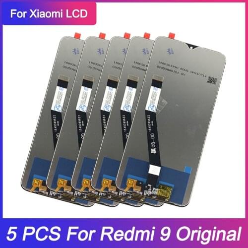 5 Piece/lot Tested Original 6.53" LCD Display for Xiaomi Redmi 9 LCD Touch Screen Digitizer Assembly Display Replacement