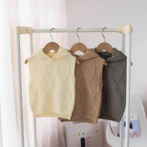 Autumn/Winter 2021 Childrens Sweater Boys Hooded Vest Vest