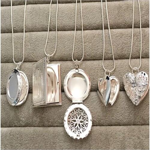 5 style Frame Necklaces pendant necklaces for men silver plated women necklaces gifts for lover fashion jewelry