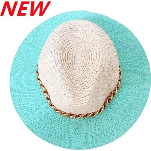 Beach straw hats beach hats for men and women beach outdoor sun protection sun hats chain donuts sun hats hats