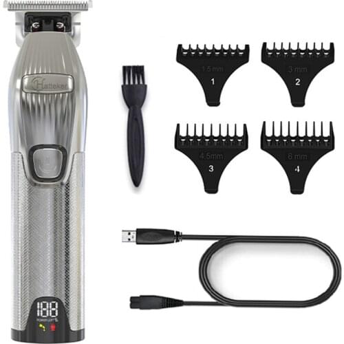 Professional powerful rechargable hair clipper strong electric hair trimmer cord cordless hair cutter barber machine tool