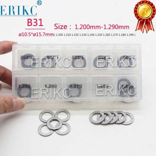 50PCS Injector Shims Gaskets B31 1.20mm-1.29mm Fuel Injection Shim Kits Gasket Adjust Washer Repair for Bosch Shims