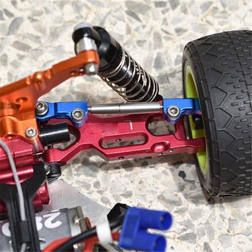 RC Aluminum Alloy Feet + Adjustable Stainless Steel Upper Arm Rod for LOSI 1/18 Mini-T 2.0 2WD Stadium Truck