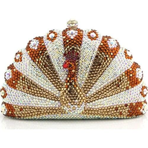 2020 Luxury High Quality Ladies Party Purse Fashion Women’s Evening Clutch Purses And Handbags Peacock Shape Clutches Bags