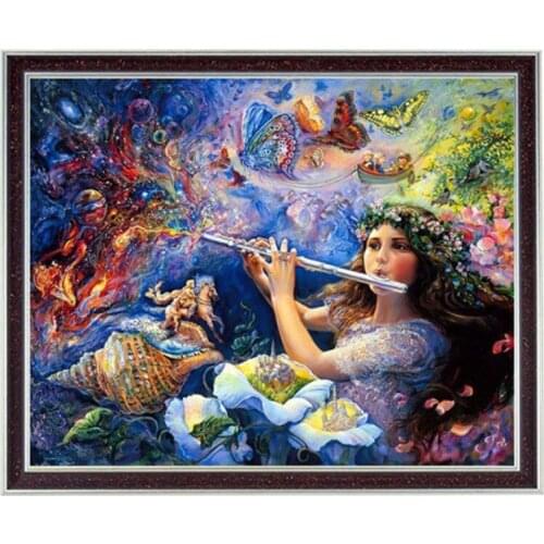 Needlework,Piper Flower people DIY Fashion 14CT Canvas Cross stitch,For Embroidery kits,Cross-Stitching decor Crafts