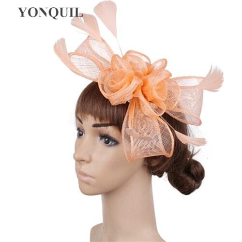 Sinamay Elegant Ladies Fasinctor Hats For Womens 3Rose Decor Beautiful Headwear Headbands Nice Bridal Married Hair Accessories