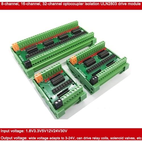 ULN2803 Module 8 Channels 16 Channels 32 Channels ULN2803 Module With Optocoupler Isolation Darlington Tube Module With Case