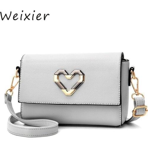 WEIXIER Women Crossbody Bags Fashion Women PU Leather Shoulder Bags Lady Small Flap Messenger Bag For Girls Summer Cheap V1-31