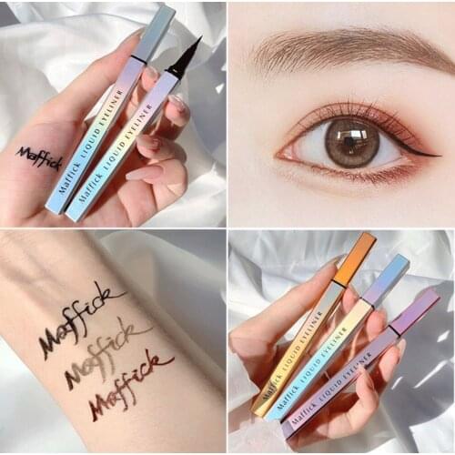 Bright liquid eyeliner, easy to color, easy to stain, durable, waterproof, quick drying eyeliner, color makeup and beauty tool