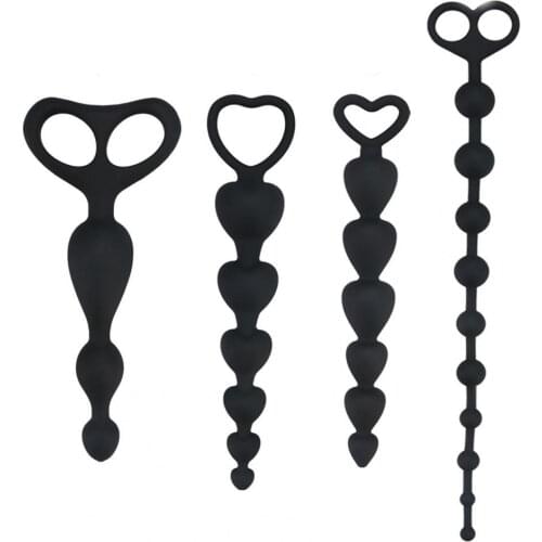 OLO Female Anal Plug Fruity Ergonomic Heart-Shaped Silicone Butt Pull Beads Prostate Massager Couple Exciting Flirting Sex Toys