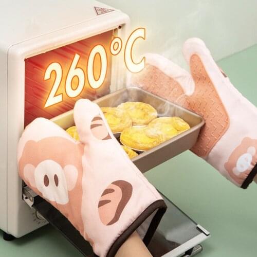 1PC Silicone Anti-scalding Oven Heat Proof Glove Mitts Kitchen Microwave Baking Gloves Left / Right Hand for Choose