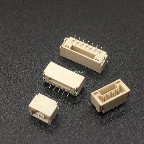 10PCS/LOT GH 1.25mm lying with lock connector SMT Horizontal 2P 3P 4P 5P 6P 8P JST