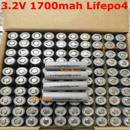 10pcs Genuine LiFePO4 18650 1700mAh 3.2V battery lifepo4 18650 battery 10A high drain cell For mechanical mod 18650 Power tools