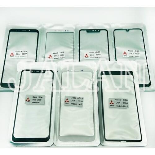 5pcs Glass With OCA For Xiaomi F1/ MI A2 6X/ MIX 2 Redmi NOTE5 / Note 5 Plus / Note 5 6 7 8 Pro 7Pro 5Pro LCD Replacement