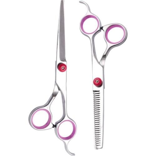 6inch Hair Scissors JP Steel Hair Cutting Scissors Thinning Shears Hairdressing Scissors Pink Screw
