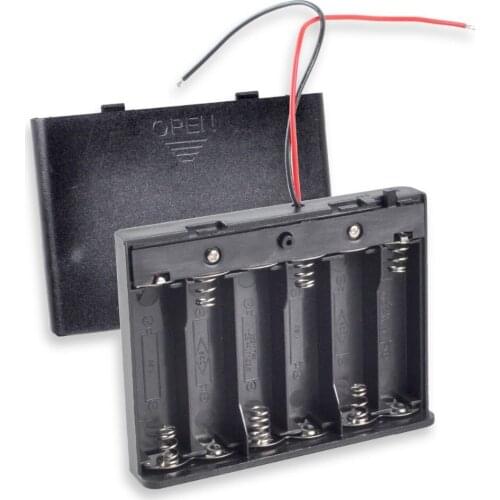 6AA Batteries Storage battery Box Holder