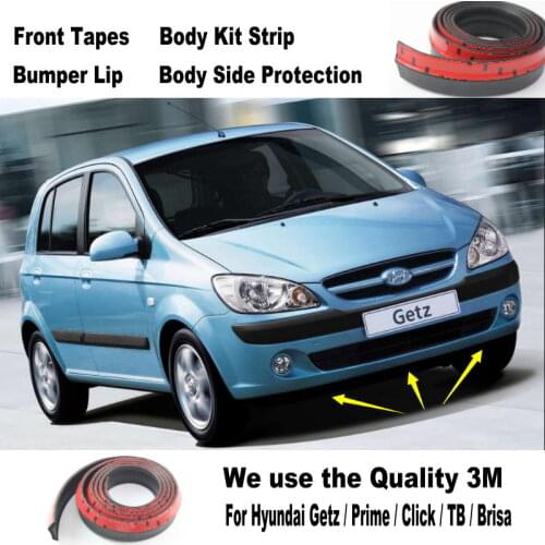 Car Bumper Lips For Hyundai Getz / Prime / Click / TB / Brisa Inokom / Body Kit Strip / Front Tapes Body Chassis Side Protection